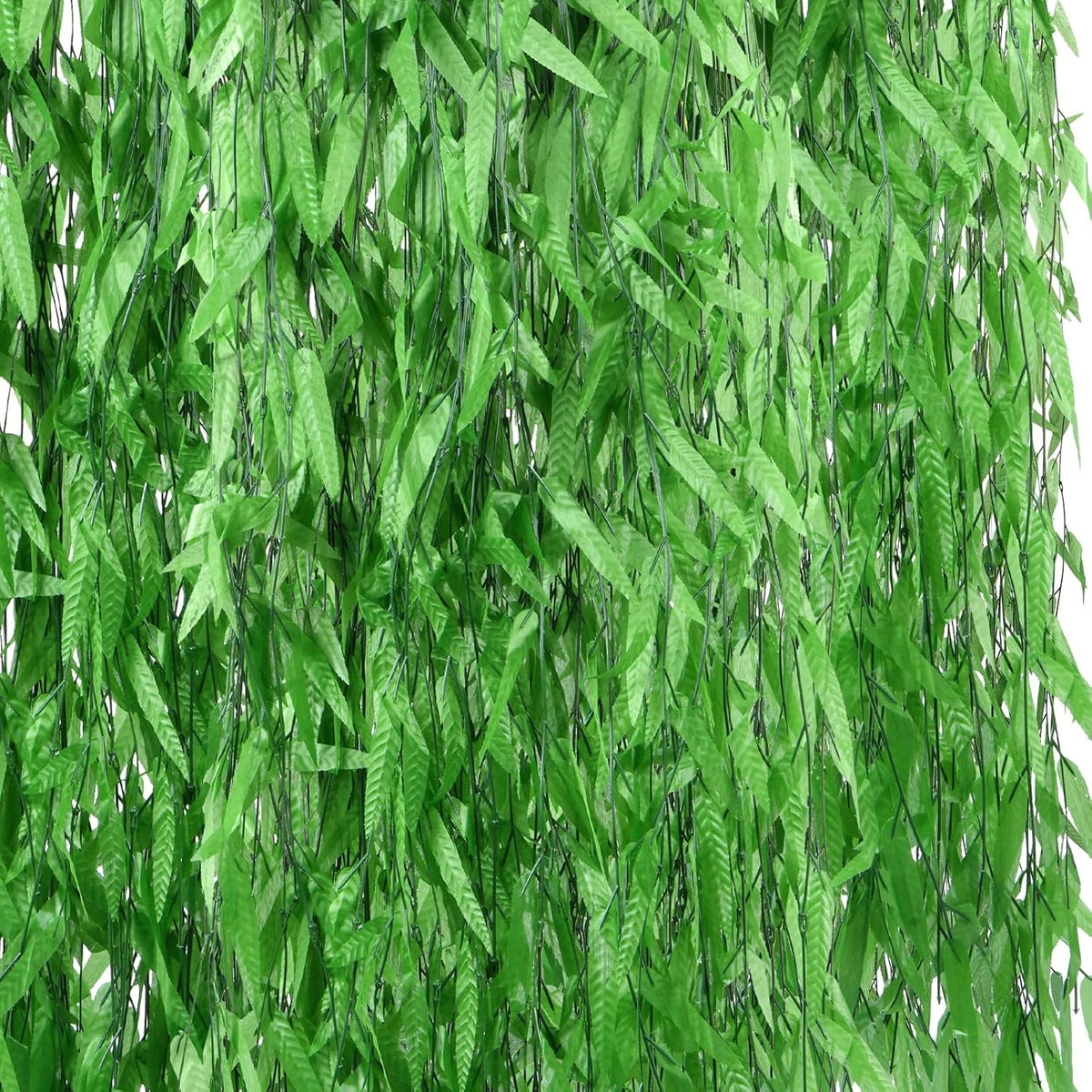 200 Strands 1200FT Fake Ivy Leaves Artificial Ivy Greenery Garland Faux Willow Vines Silk Hanging Plants Home Aesthetic Jungle Party Vines for Bedroom Wedding Patio Garden Wall Room