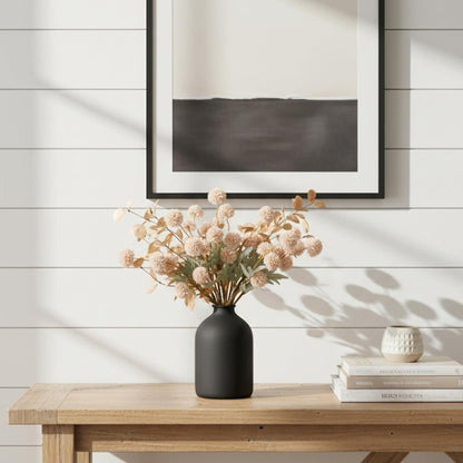 Stylish Beige Silk Mum Eucalyptus Home Decor Assortment