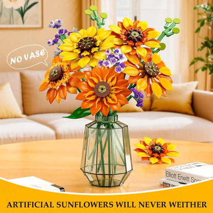 Timeless Sunflower Bouquet Building Handmade Home Decor Bundle