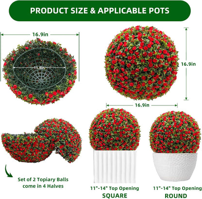 Natural Artificial Topiary Flower Balls Home Decor Kit