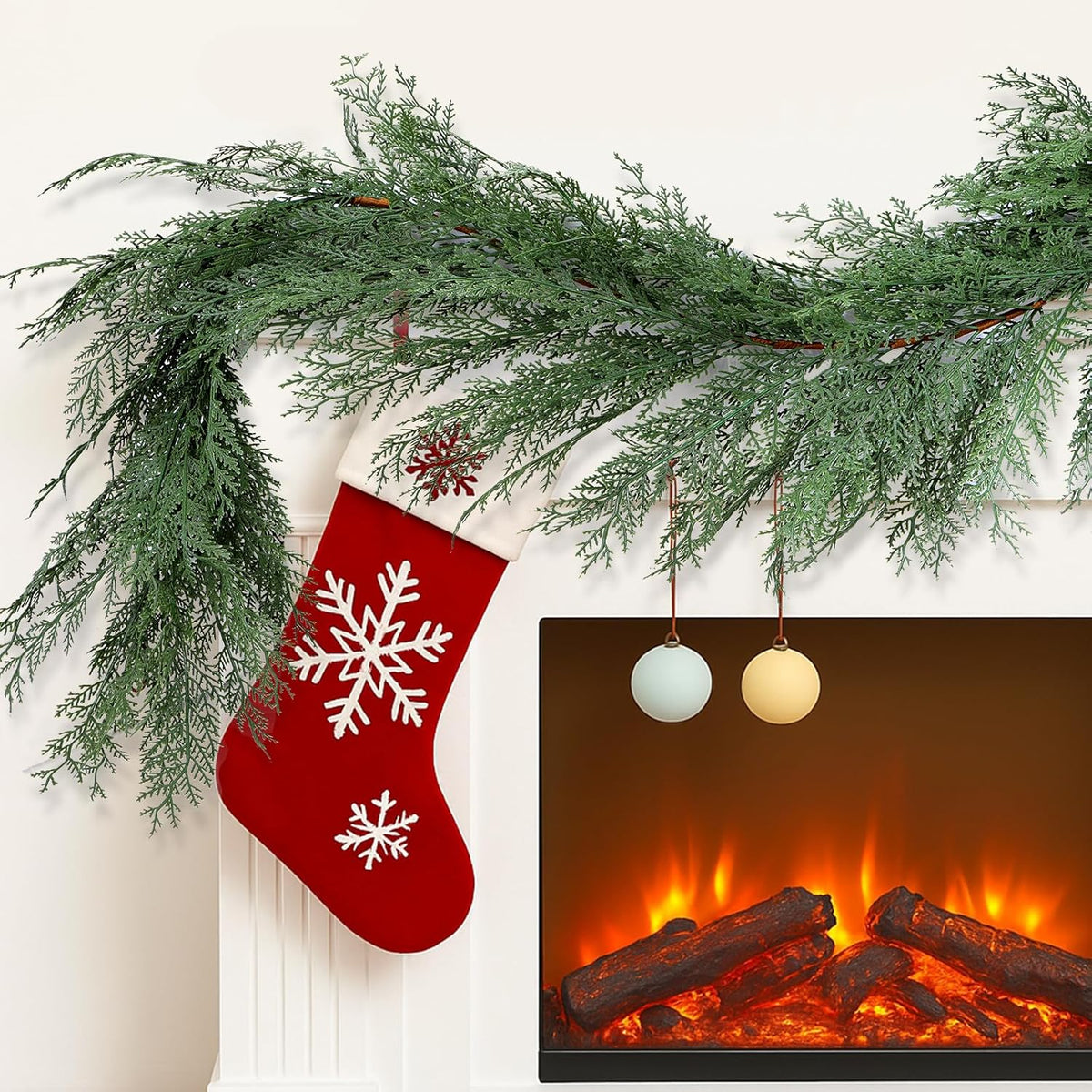 Lifelike Artificial Cedar Garland Real Holiday Decor Series