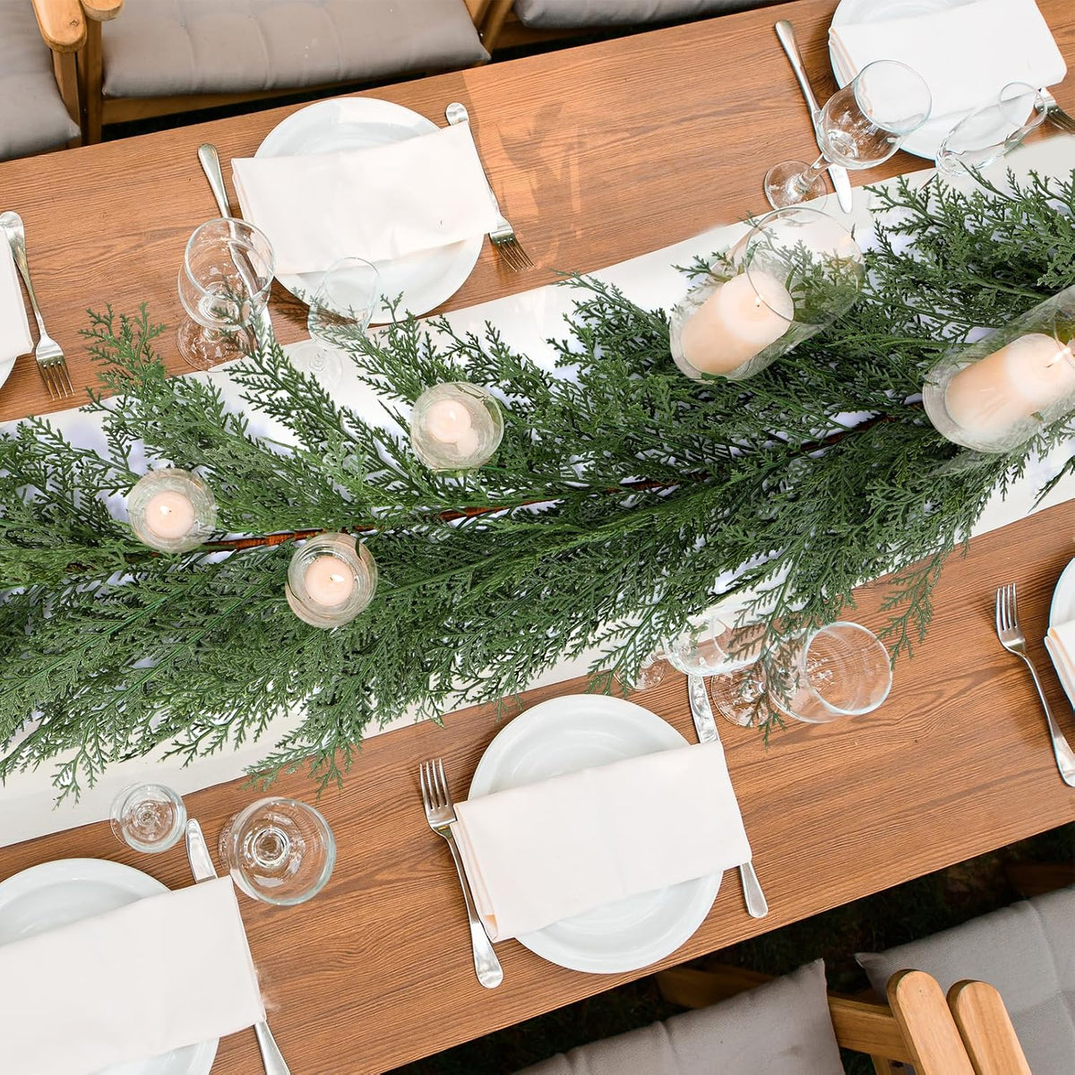 Lifelike Artificial Cedar Garland Real Holiday Decor Series