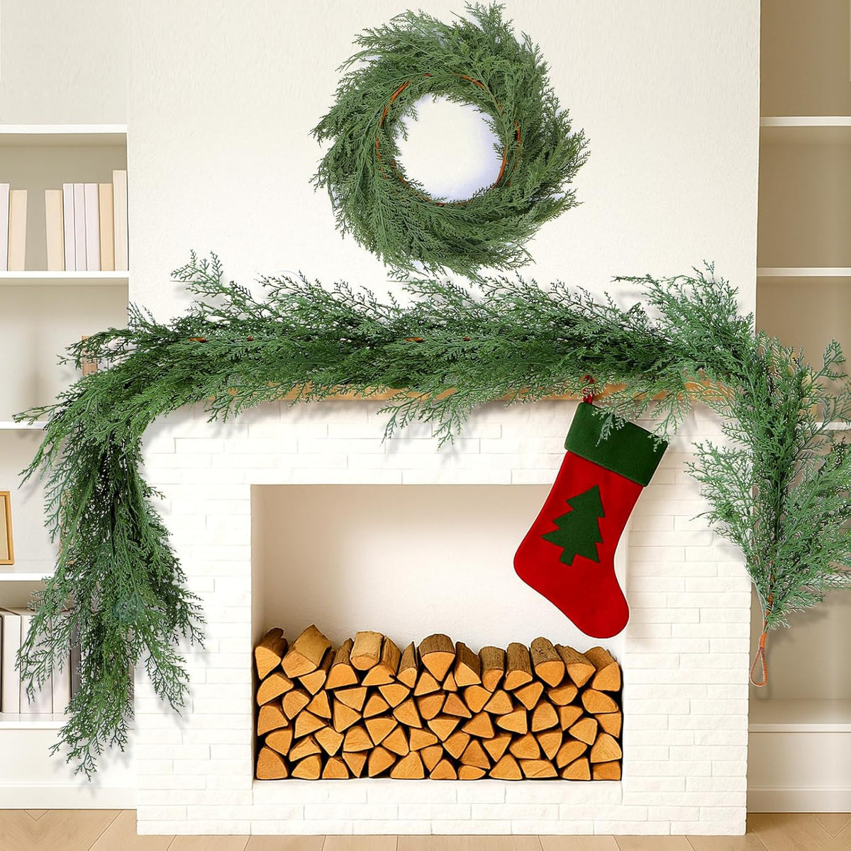 Lifelike Artificial Cedar Garland Real Holiday Decor Series