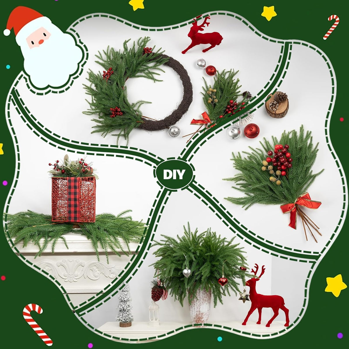 Classic Real Touch Norfolk Pine Holiday Decor Accent