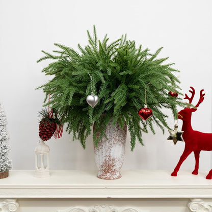 Classic Real Touch Norfolk Pine Holiday Decor Accent