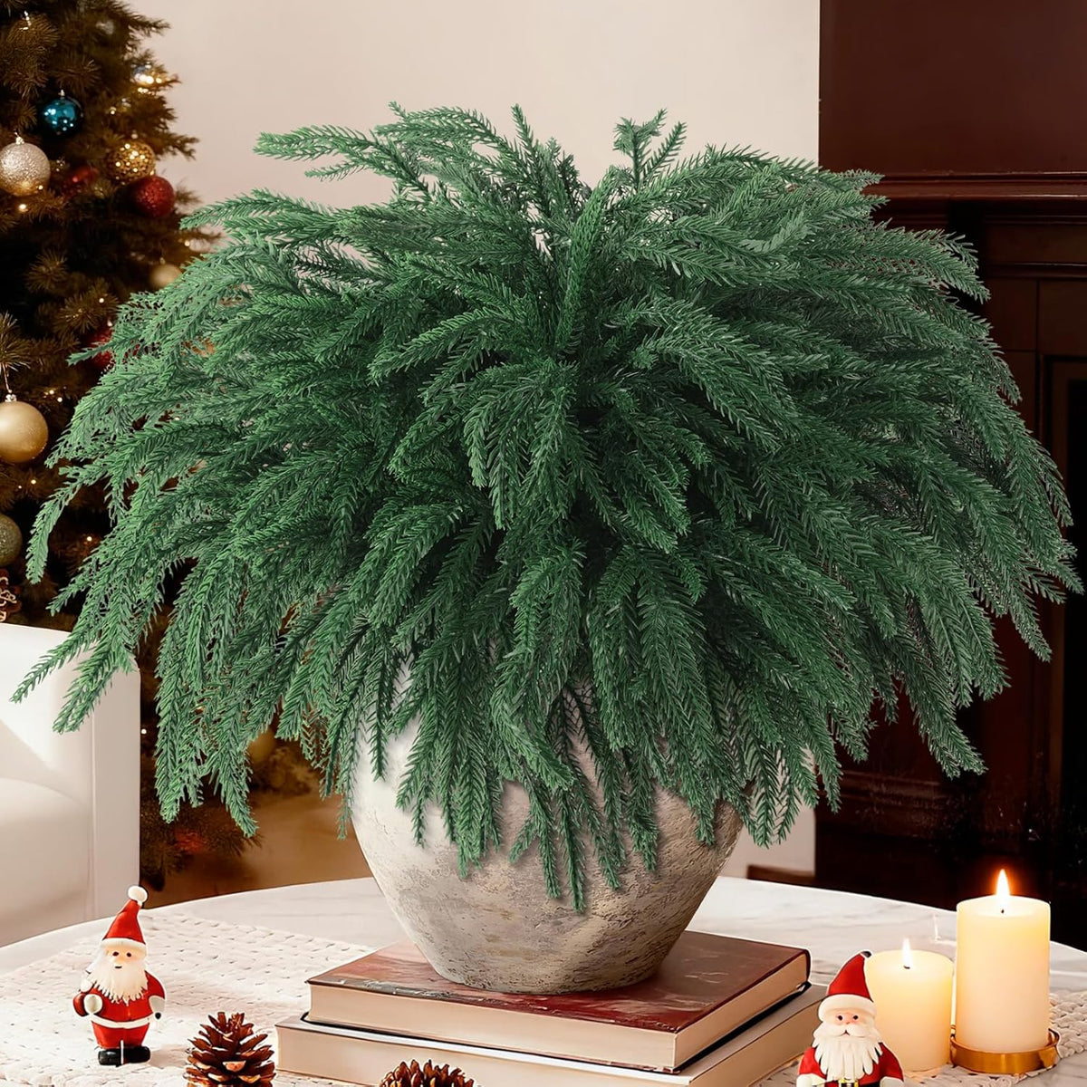 Seasonal Real Touch Artificial Norfolk Holiday Decor Arrangement