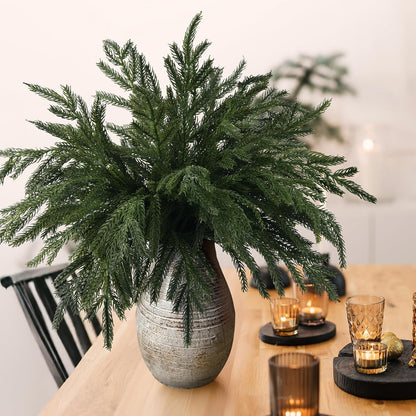 Seasonal Real Touch Artificial Norfolk Holiday Decor Arrangement