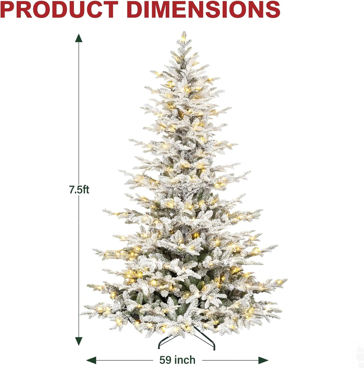 Vibrant Prelit Flocked Warm Artificial Holiday Decor Statement