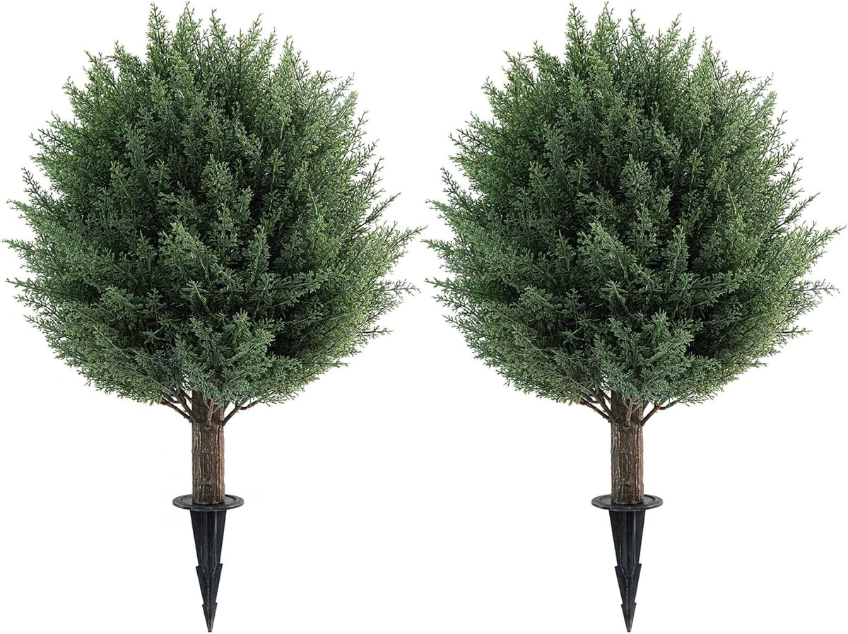 Artisan Artificial Cedar Topiary Ball Home Decor Set