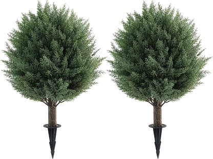 Artisan Artificial Cedar Topiary Ball Home Decor Set