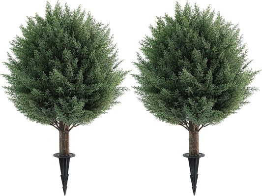 Artisan Artificial Cedar Topiary Ball Home Decor Set