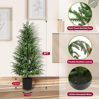 Premium Artificial Norfolk Pine Potted Home Decor Collection