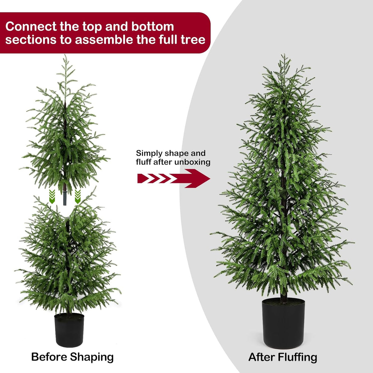 Premium Artificial Norfolk Pine Potted Home Decor Collection