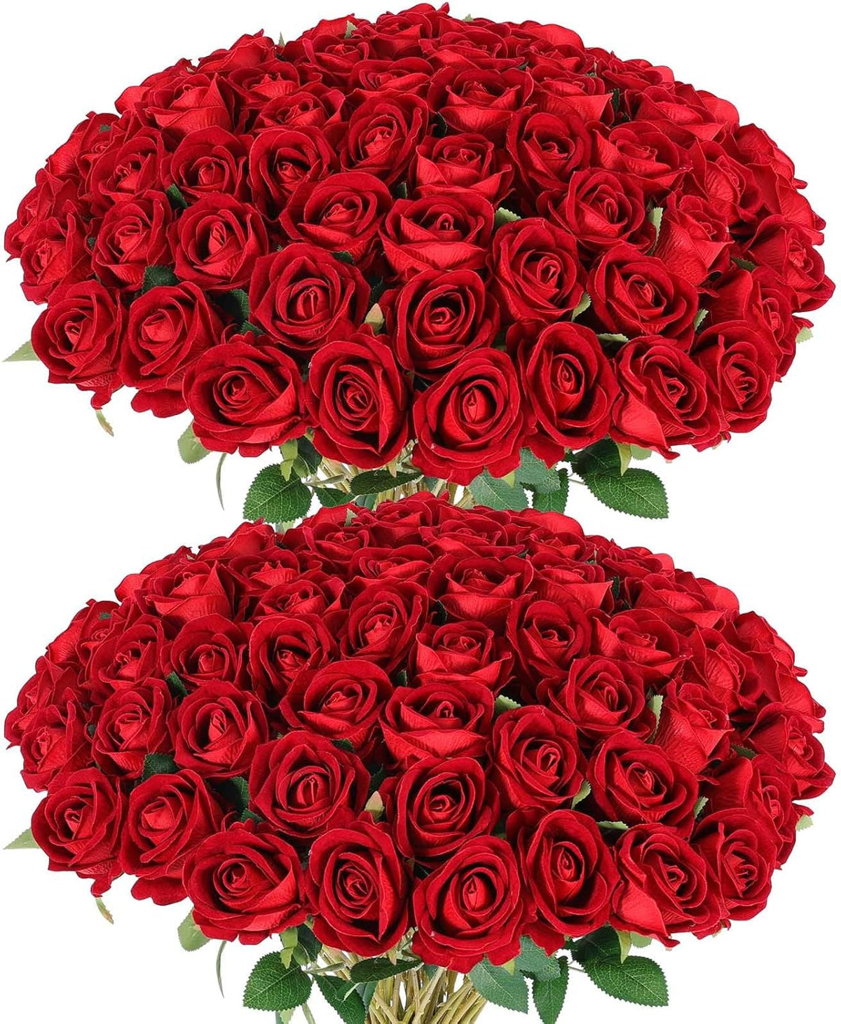 Classic Velvet Silk Artificial Roses Indoor Decor Arrangement