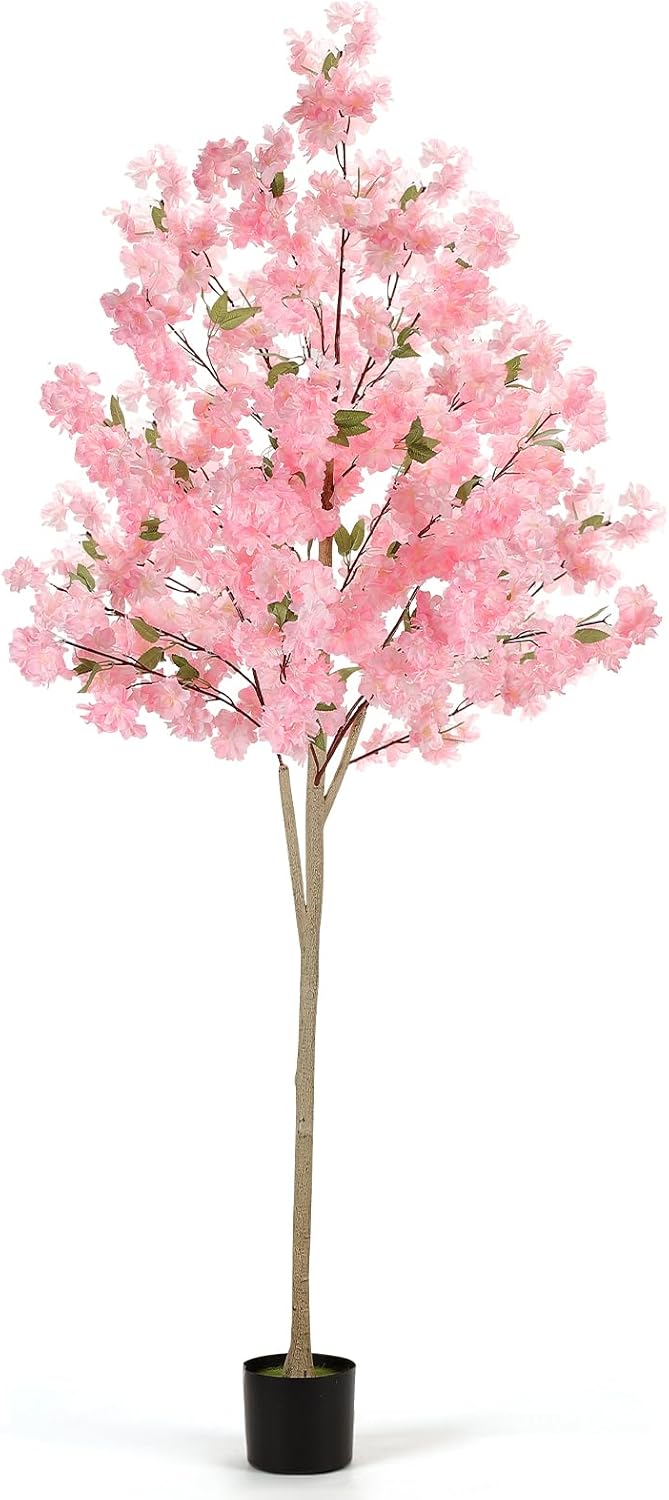Stylish Artificial Cherry Blossom Pink Home Decor Kit
