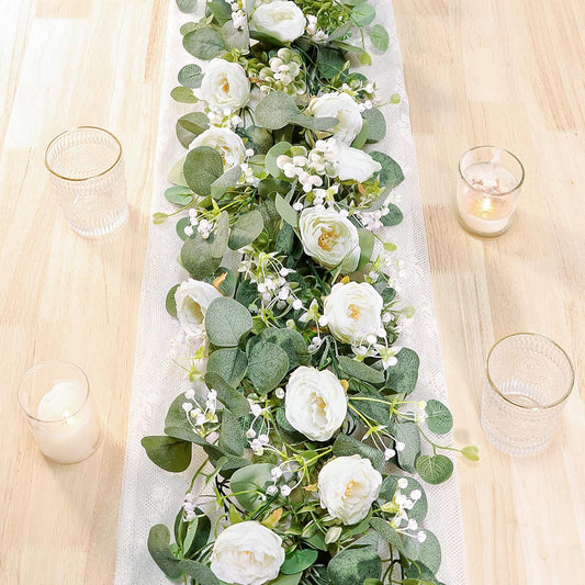 Realistic Artificial Eucalyptus Garland Style Outdoor Decor Selection