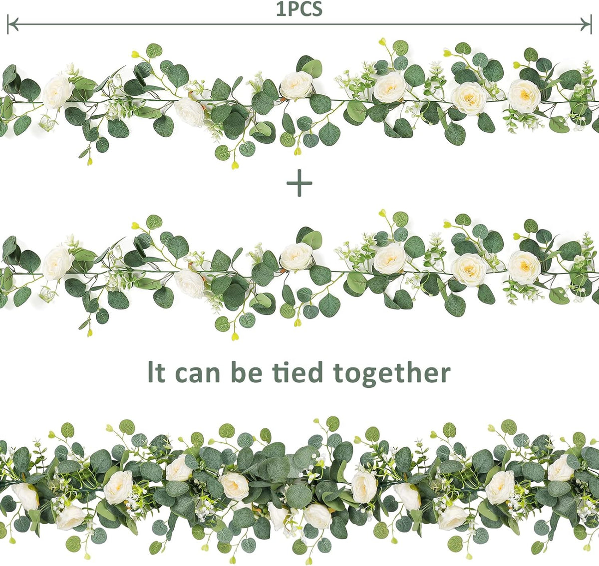 Realistic Artificial Eucalyptus Garland Style Outdoor Decor Selection