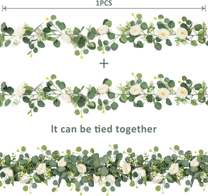 Realistic Artificial Eucalyptus Garland Style Outdoor Decor Selection