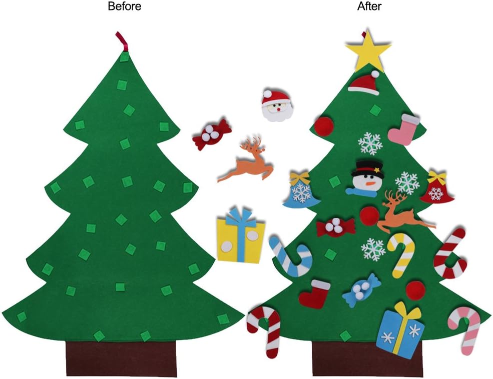 Rustic Diy Felt Glitter Christmas Holiday Decor Bundle