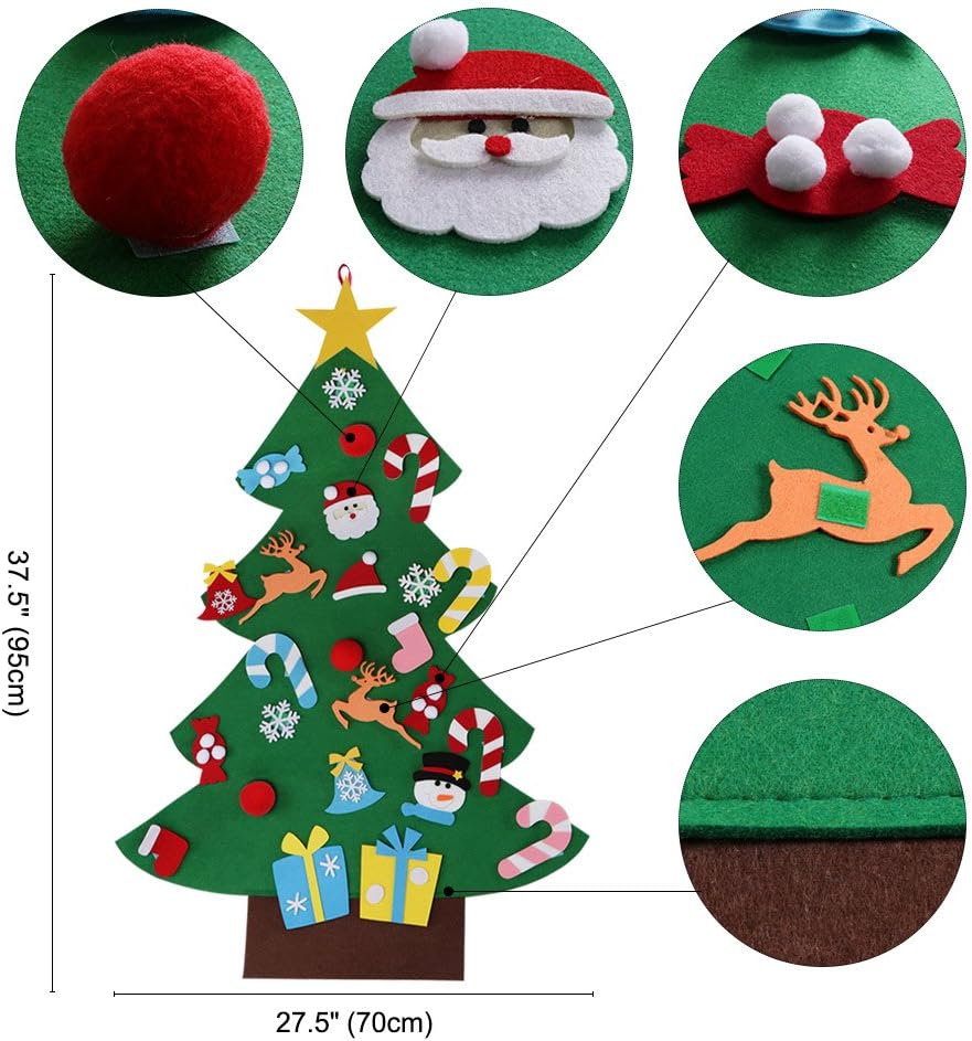 Rustic Diy Felt Glitter Christmas Holiday Decor Bundle