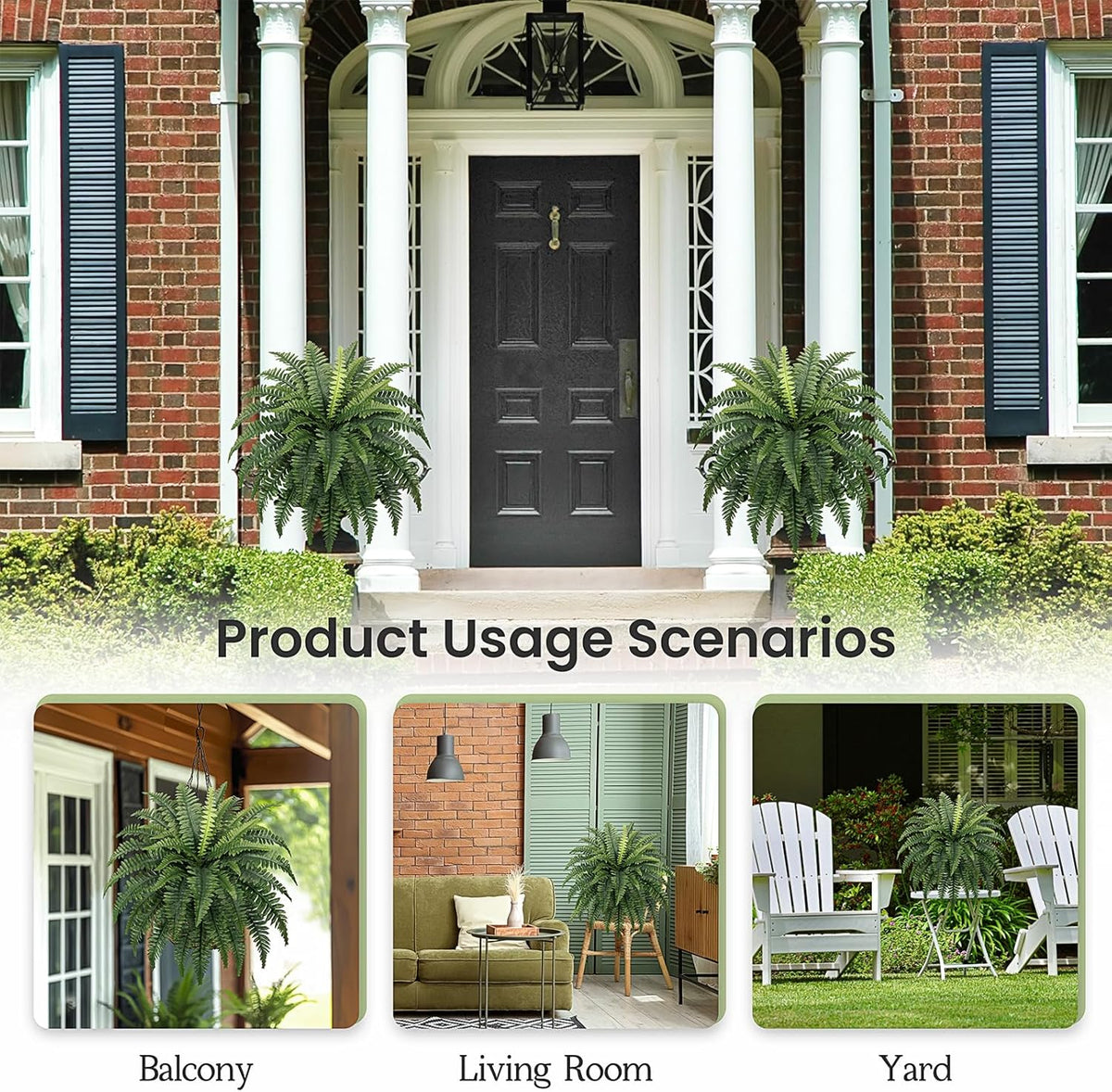 Classic UV Resistant Artificial Boston Indoor Decor Display