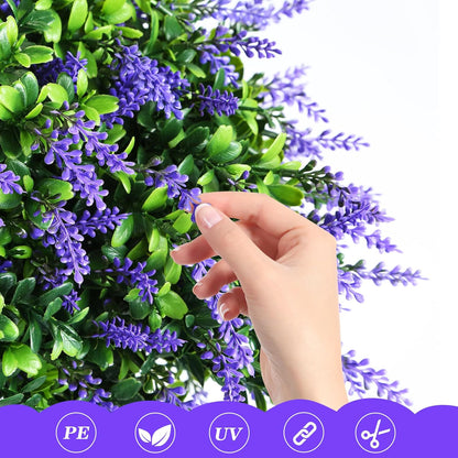Artisan Artificial Lavender Topiary Ball Home Decor Bundle