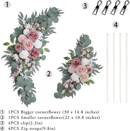 Deluxe Dusty Rose Wedding Arch Home Decor Assortment