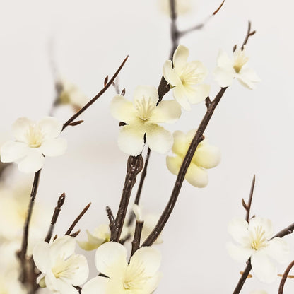 4 Pcs Cherry Blossom Branches 39 Inch White Fake Flowers Spring Decorations for Home Decor, Artificial Flowers Long Stem Branches for Vase Wedding Office Party Table Decor Centerpieces