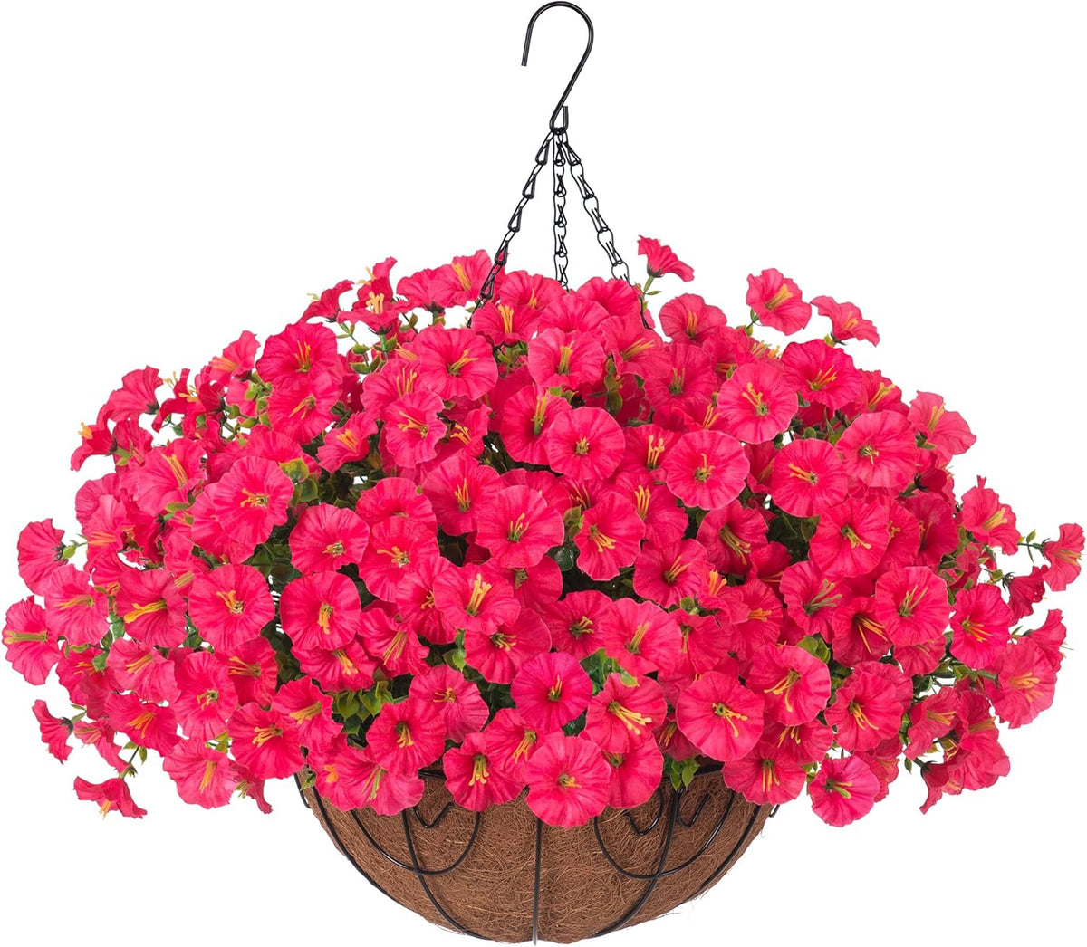 Vibrant Silk Morning Glory Basket Outdoor Decor Bundle