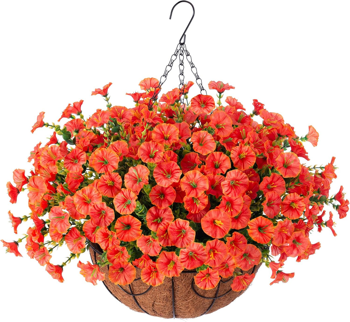 Vibrant Silk Morning Glory Basket Outdoor Decor Bundle