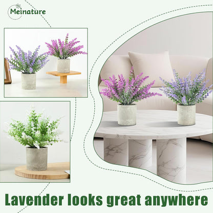 Festive Artificial Lavender Biodegradable Pots Home Decor Series