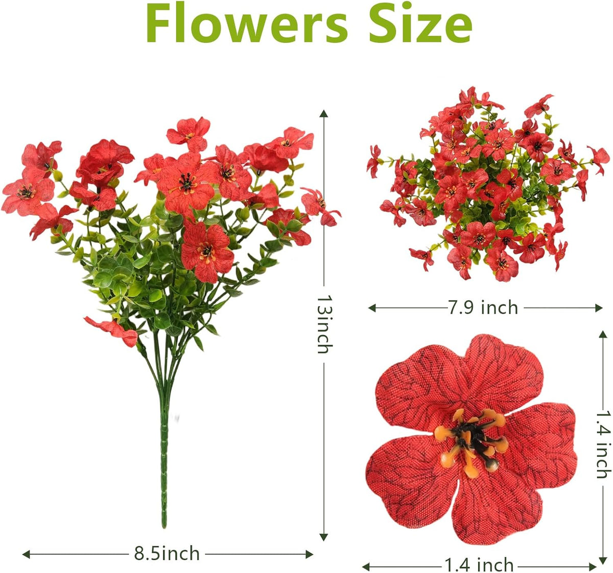 2 Set Artificial Hanging Flowers with Basket for Outdoor Spring Summer Decor - 24 Pcs Realistic UV-Resistant Silk Daisy Hanging Plants for Garden Porch Patio Balcony Decoration