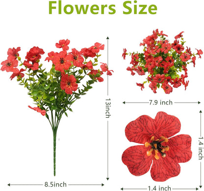 2 Set Artificial Hanging Flowers with Basket for Outdoor Spring Summer Decor - 24 Pcs Realistic UV-Resistant Silk Daisy Hanging Plants for Garden Porch Patio Balcony Decoration