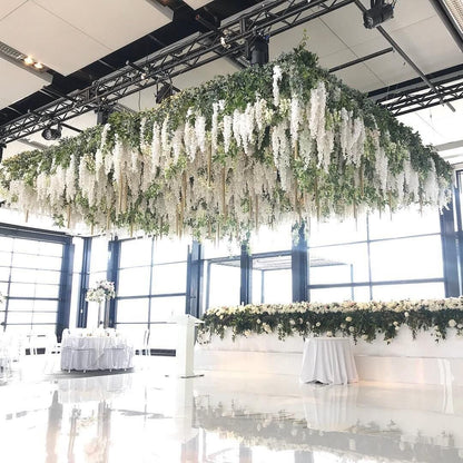 Botanical White Wisteria Vine Garlands Home Decor Arrangement
