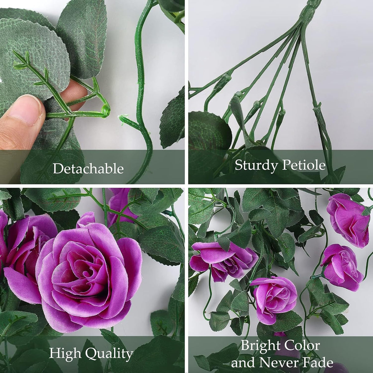 Deluxe Recutms Artificial Hanging Rose Outdoor Decor Set