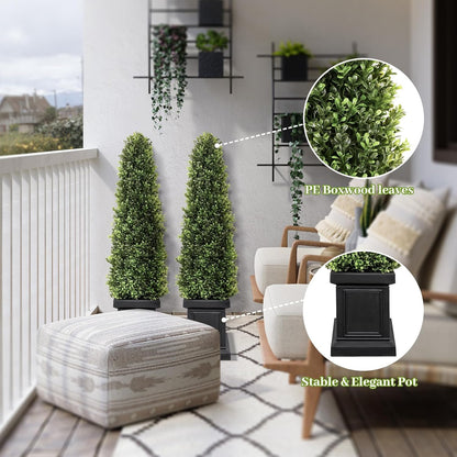 Elegant Boxwood Topiary Tall Topiaries Outdoor Decor Series