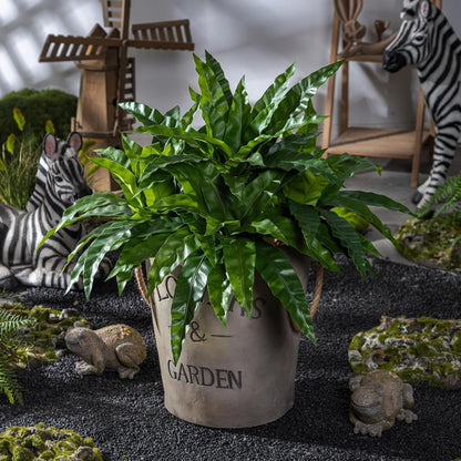 Premium Artificial Bird Nest Fern Home Decor Set
