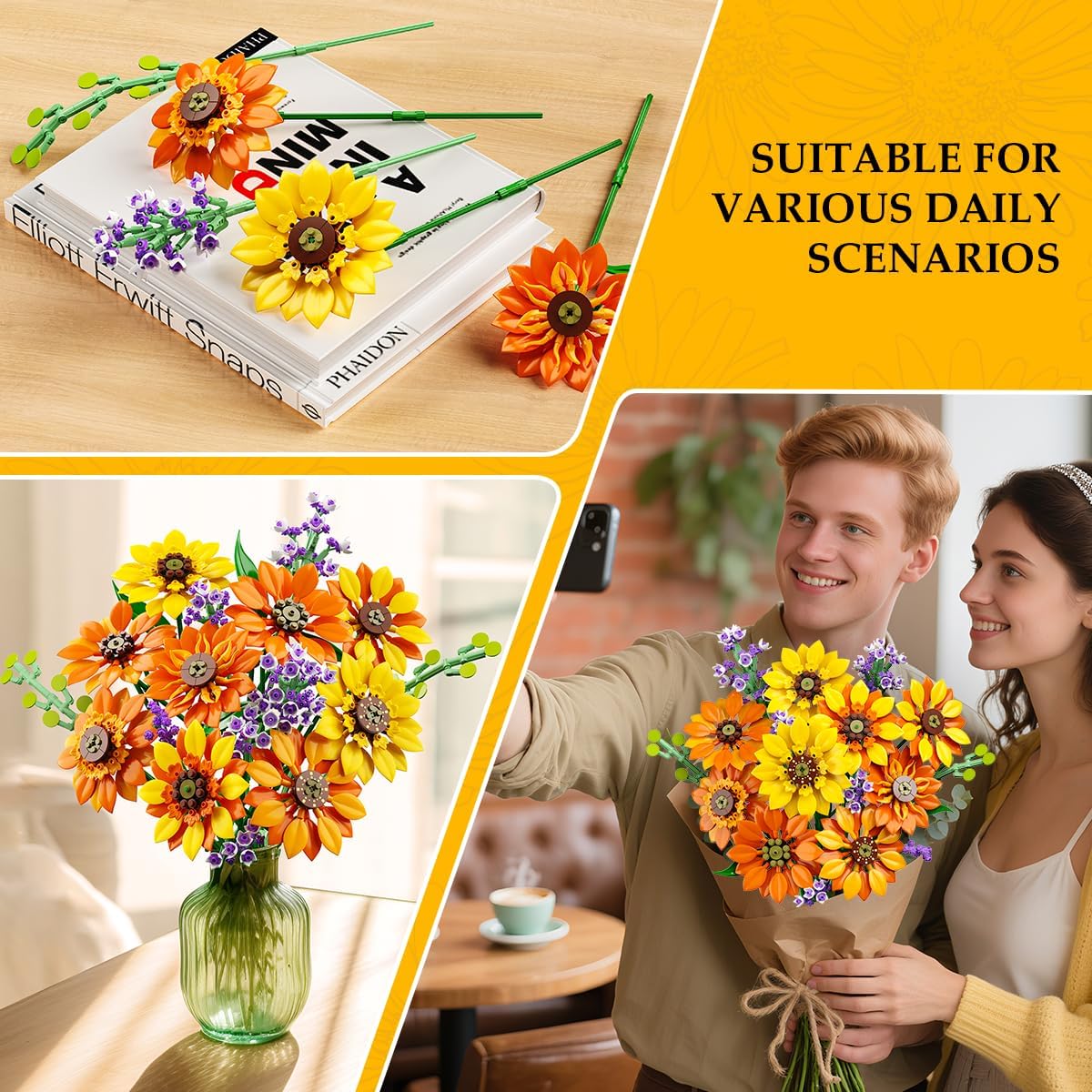Timeless Sunflower Bouquet Building Handmade Home Decor Bundle
