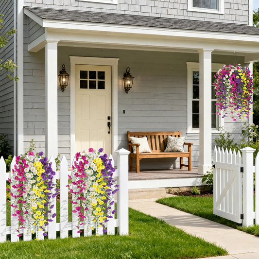 Classic Artificial Hanging Petunias Outdoor Indoor Decor Series