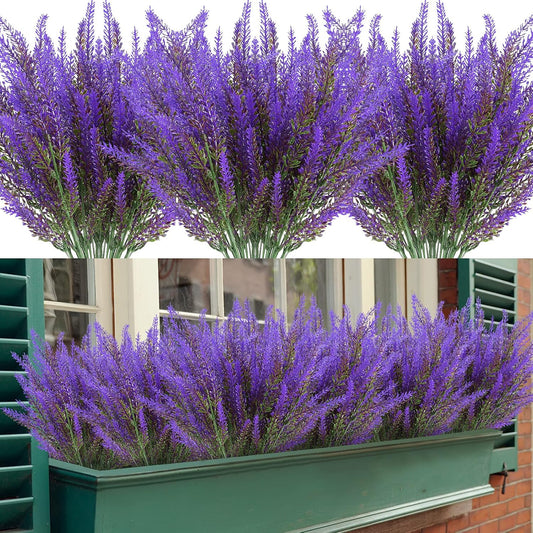 Botanical Artificial Lavender Bundles UV Outdoor Decor Accent