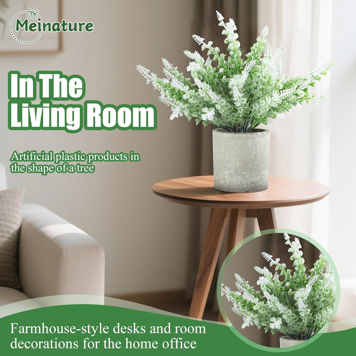 Festive Artificial Lavender Biodegradable Pots Home Decor Series