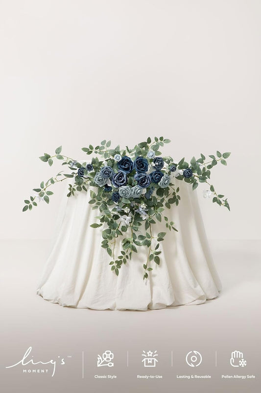Handmade Wedding Floral Garland Silk Roses Arch Decor