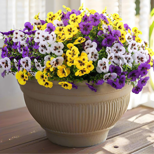 Rustic Artificial Pansy Kitchen Style Home Decor Display
