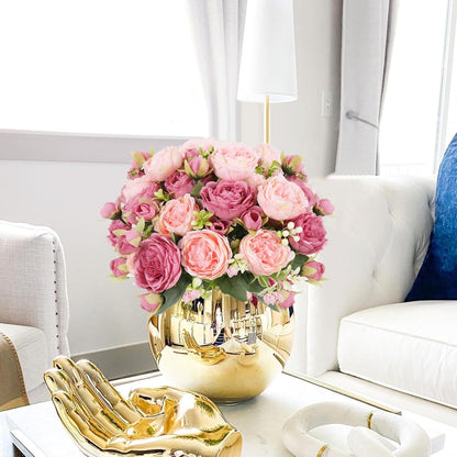 Lifelike Artificial Peonies Silk Pink Home Decor Assortment