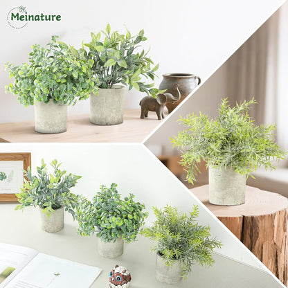 Timeless Mini Potted Artificial Small Home Decor Series