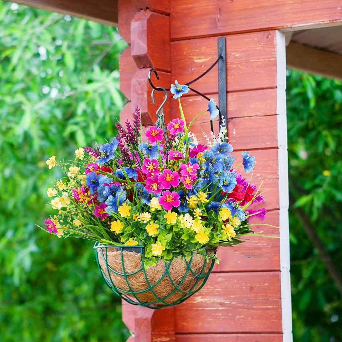 30 Bundles 12 Style Artificial Flowers for Outdoors Fake Silk Flowers UV Resistant Faux Plastic Plants for Spring Summer Garden Porch Window Box Table Vase Home Indoor Outdoor Hanging Decoration