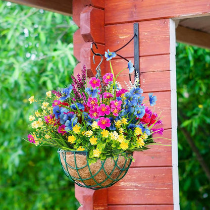 30 Bundles 12 Style Artificial Flowers for Outdoors Fake Silk Flowers UV Resistant Faux Plastic Plants for Spring Summer Garden Porch Window Box Table Vase Home Indoor Outdoor Hanging Decoration
