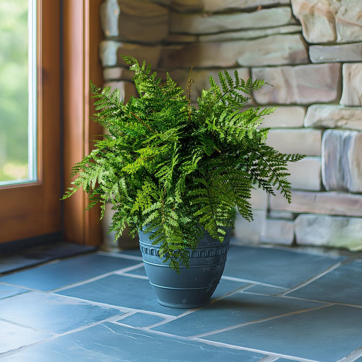 Natural Artificial Boston Ferns Resistant Home Decor Selection