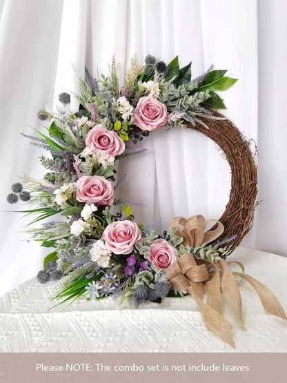 Roses Artificial Flowers Pink Bouquets Box Set for DIY Bridal Wedding Shower Decorations Fake Floral Arrangements for Party Table Centerpieces Home Decor Indoor Outdoor Dusty Blush 19 Pcs