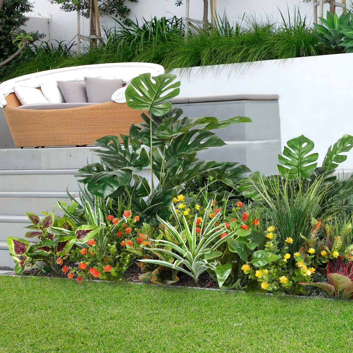 Botanical Artificial Resistant Boxwood UV Outdoor Decor Display